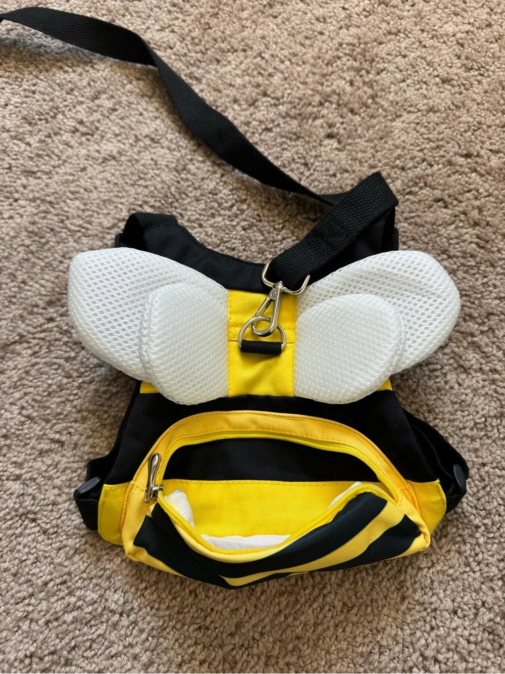 Bee Toddler Safety Backpack Harness Leash Adjustable Buckle Nylon Yellow/Black
